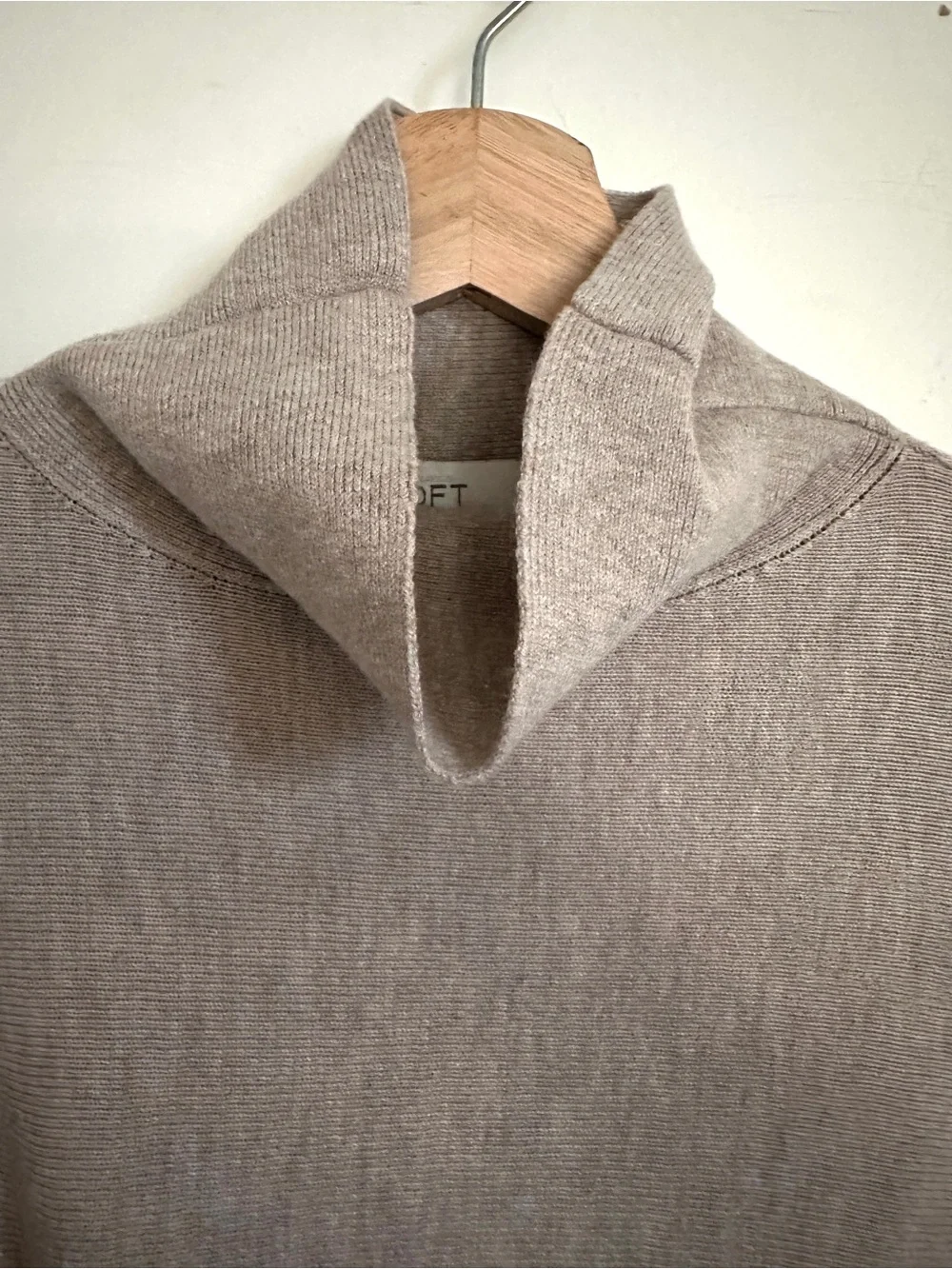 LOFT Beige Turtleneck Sweater